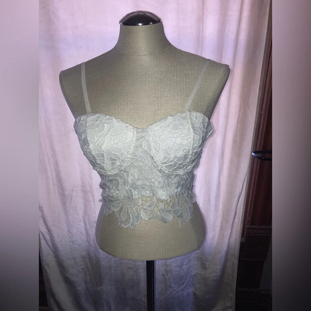 Lace Bustier Top - White - Picture 1 of 7